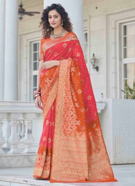 Pink Maharani Vol 3 Shubhvastra New Latest Designer Festive Wear Banarasi Silk Saree Collection 5377
